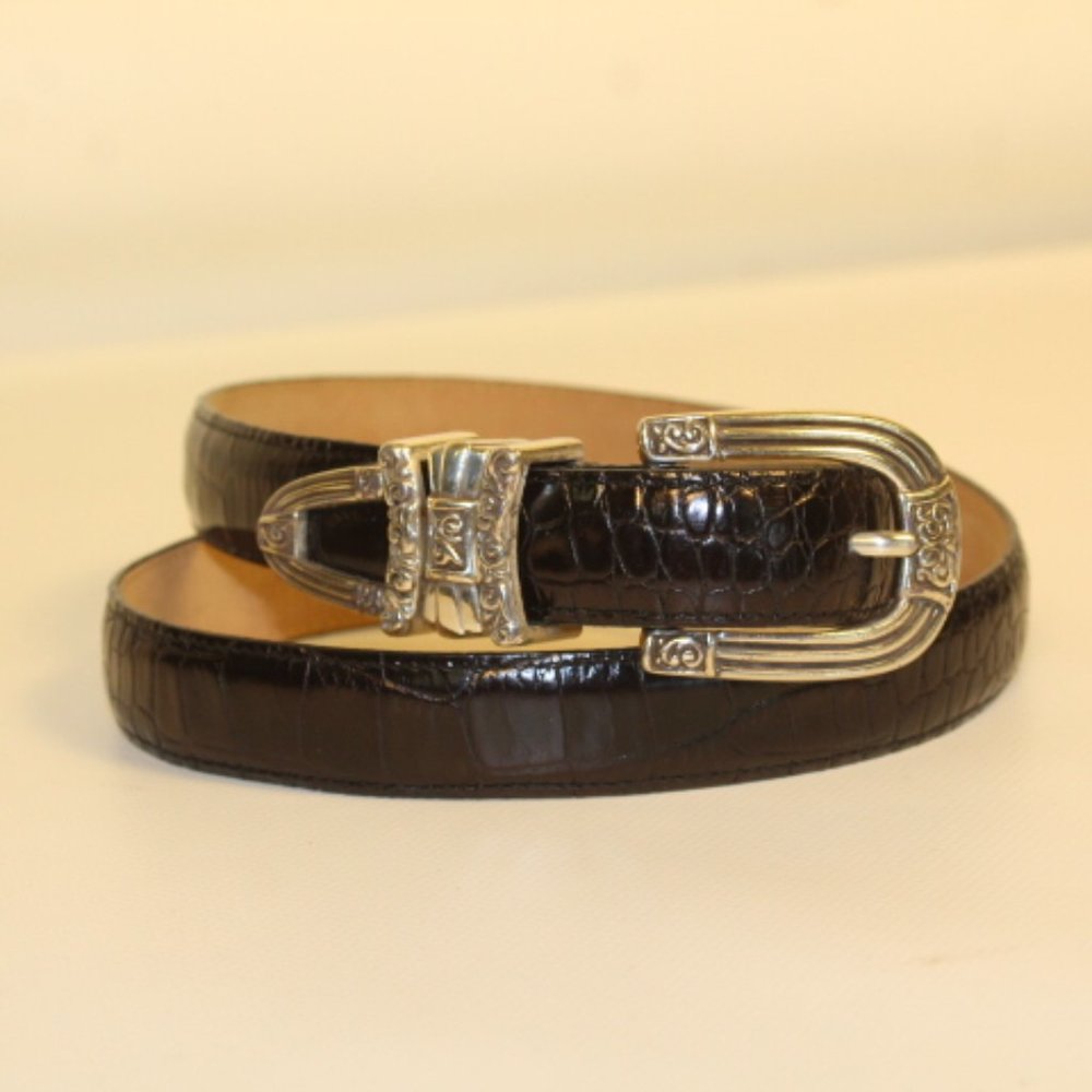 Brighton Leather Belt Croc Embossed